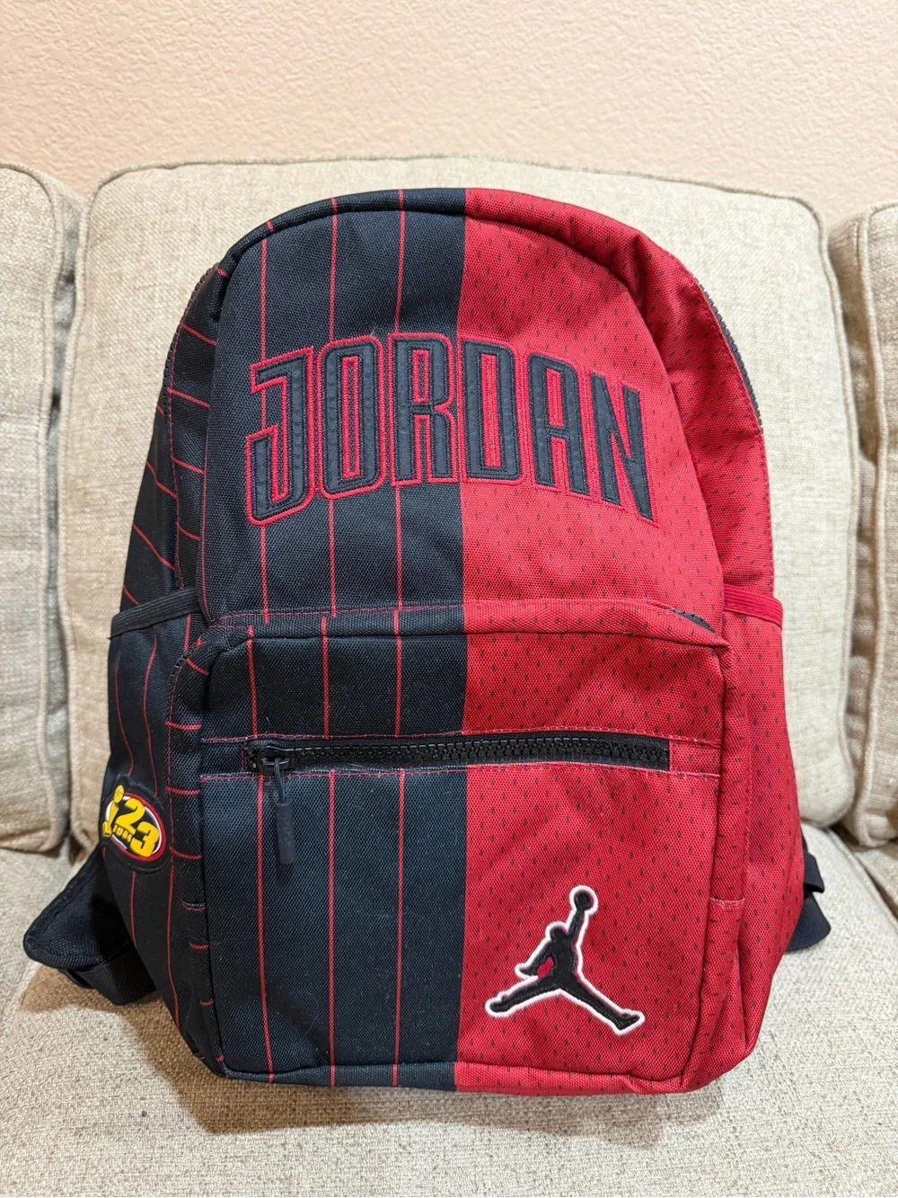 New Nike x Air Jordan Backpack Playoff Edition Red Black Large